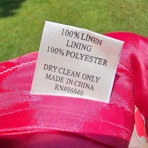 Vintage Plus Size 26 Hot Pink Lace Bell Sleeve Blazer Suit Jacket by Elizeh - Picture 10 of 12